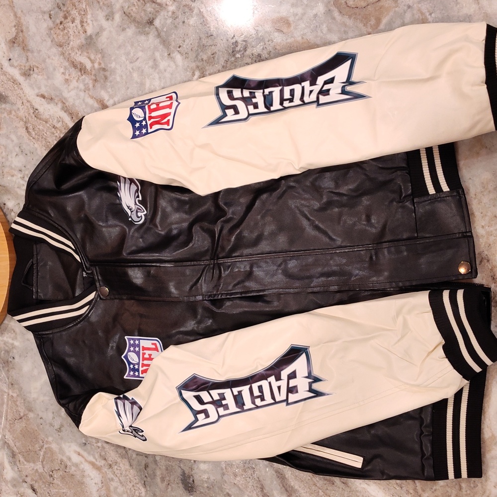 Eagles Leather Varsity Jacket